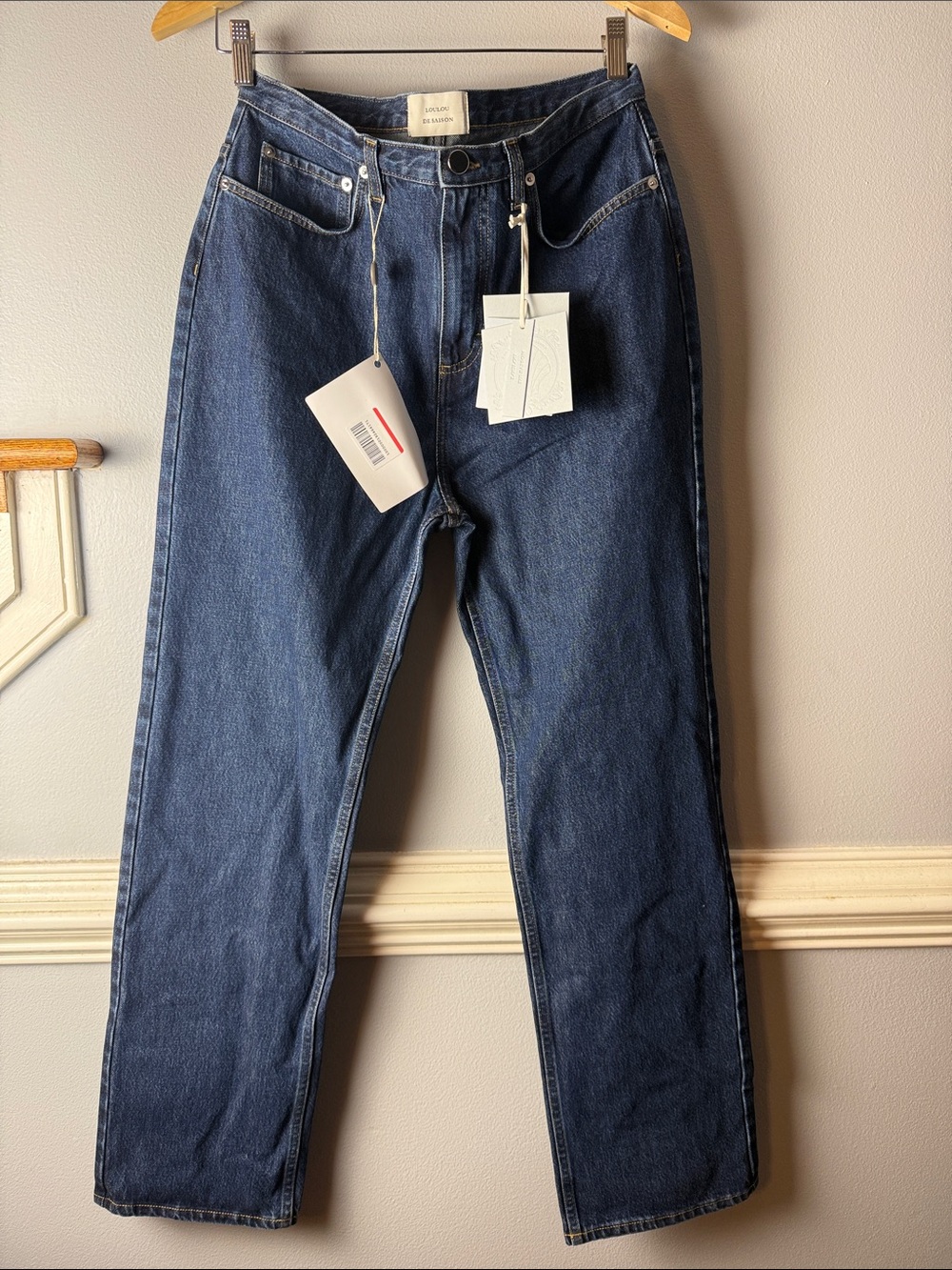 Lou Lou De Saison Jude Organic Cotton Straight-Leg Women’s Jeans in Dark Indigo